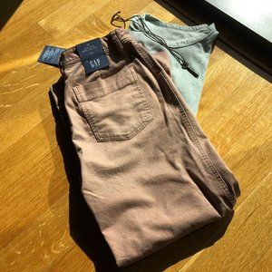 GAP High Rise Wide Leg Crop Kakhis